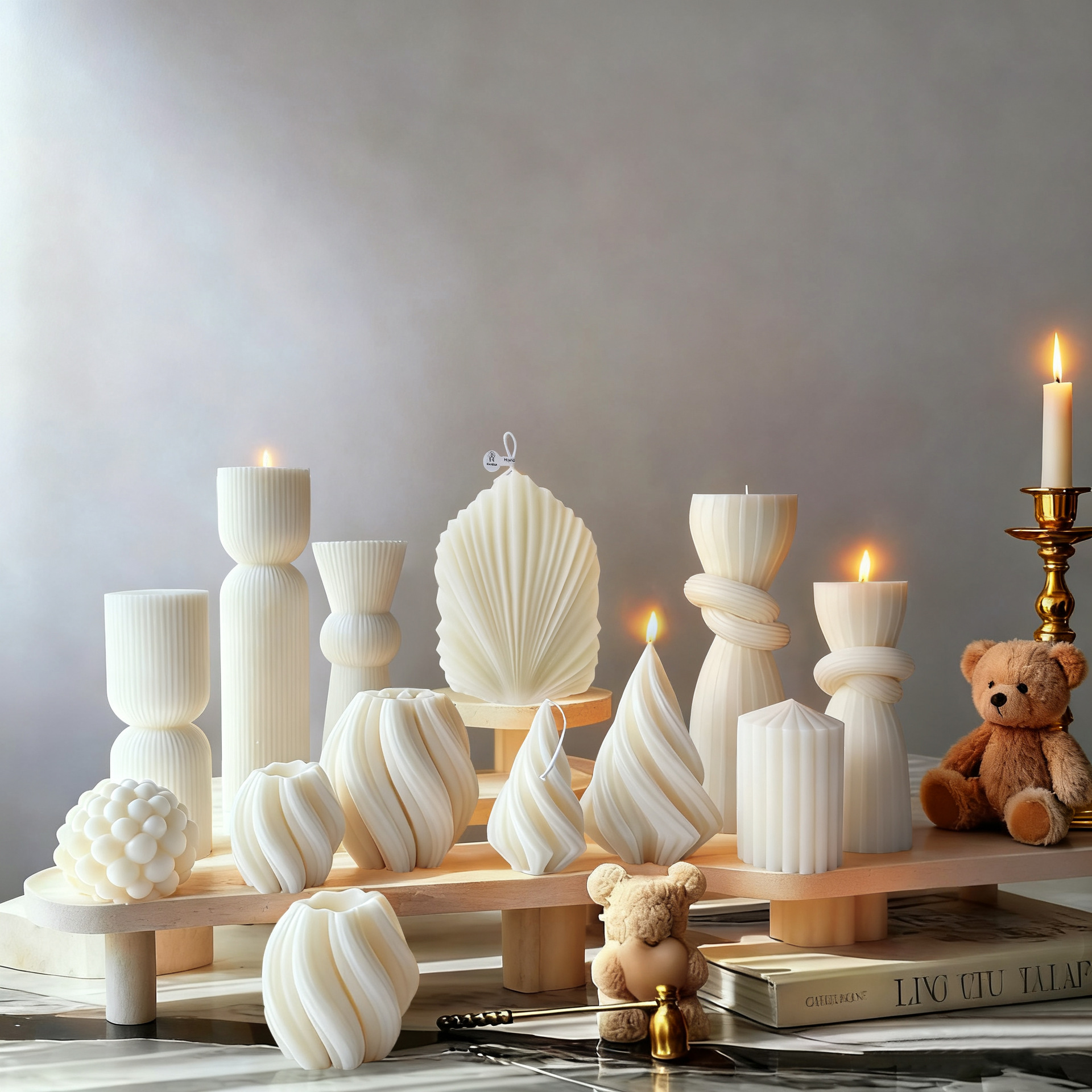 Candle Making Scents - Nordic Minimalist White Scented Candle Atmosphere