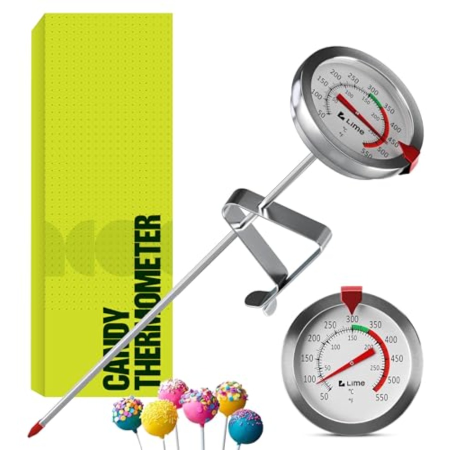 Candle Making Thermometer - Candy Thermometer with Pot Clip -