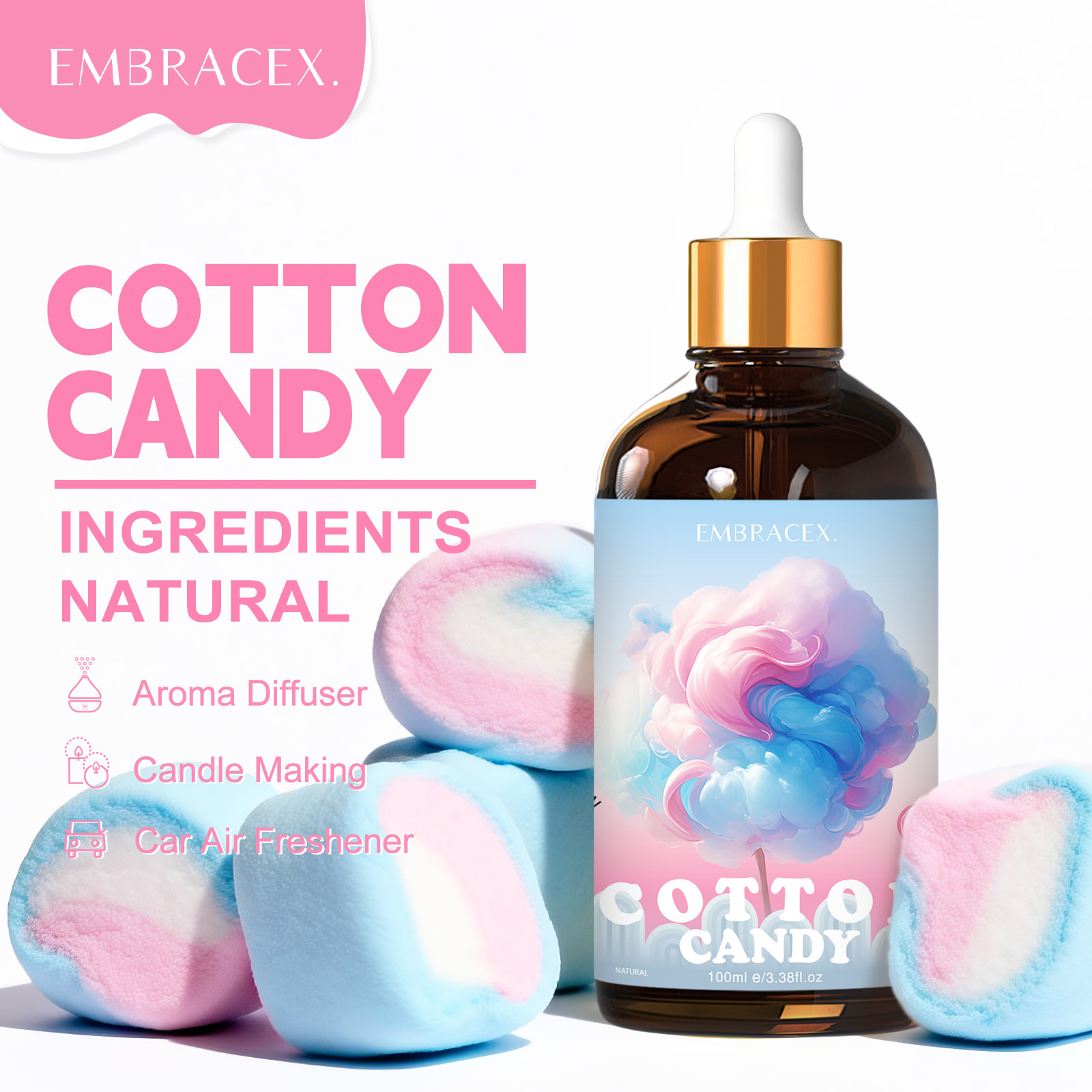 100ml Cotton Candy Essential O - Candle Making Scents recension och pris