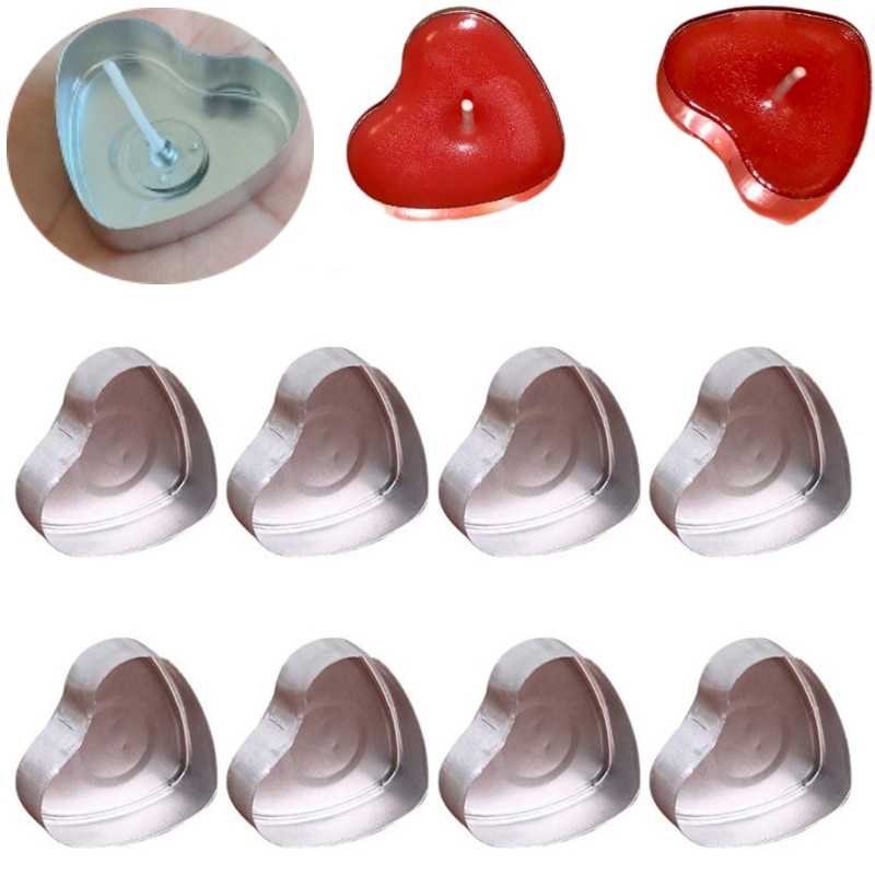 100 Sets Heart shaped Empty Al - Candle Making Kits recension och pris