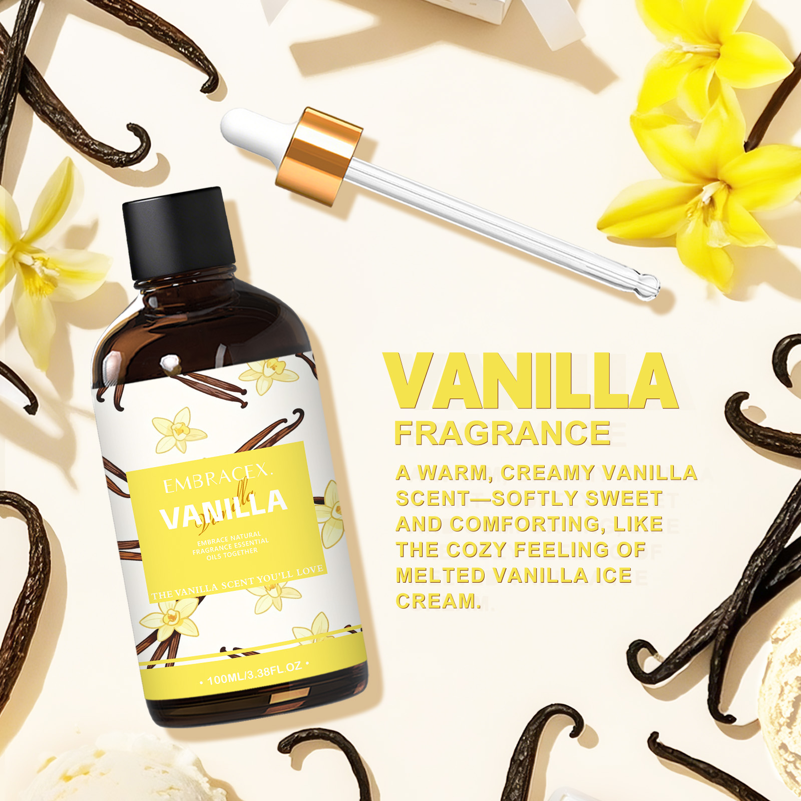 100ml Vanilla Essential Oil Bo - Candle Making Oil Scents recension och pris