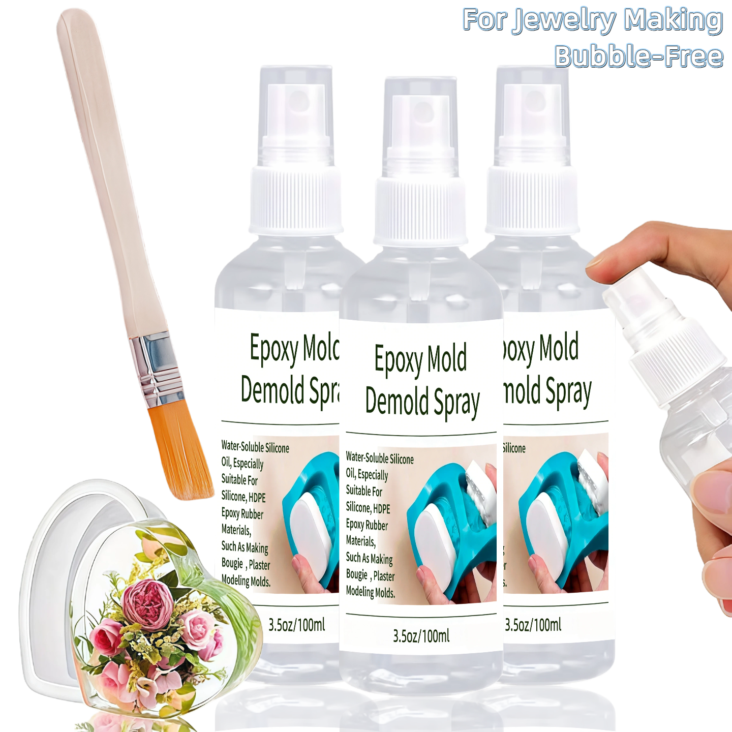 Epoxy Mold Demold Spray, Fast- - Candle Mold Silicone recension och pris