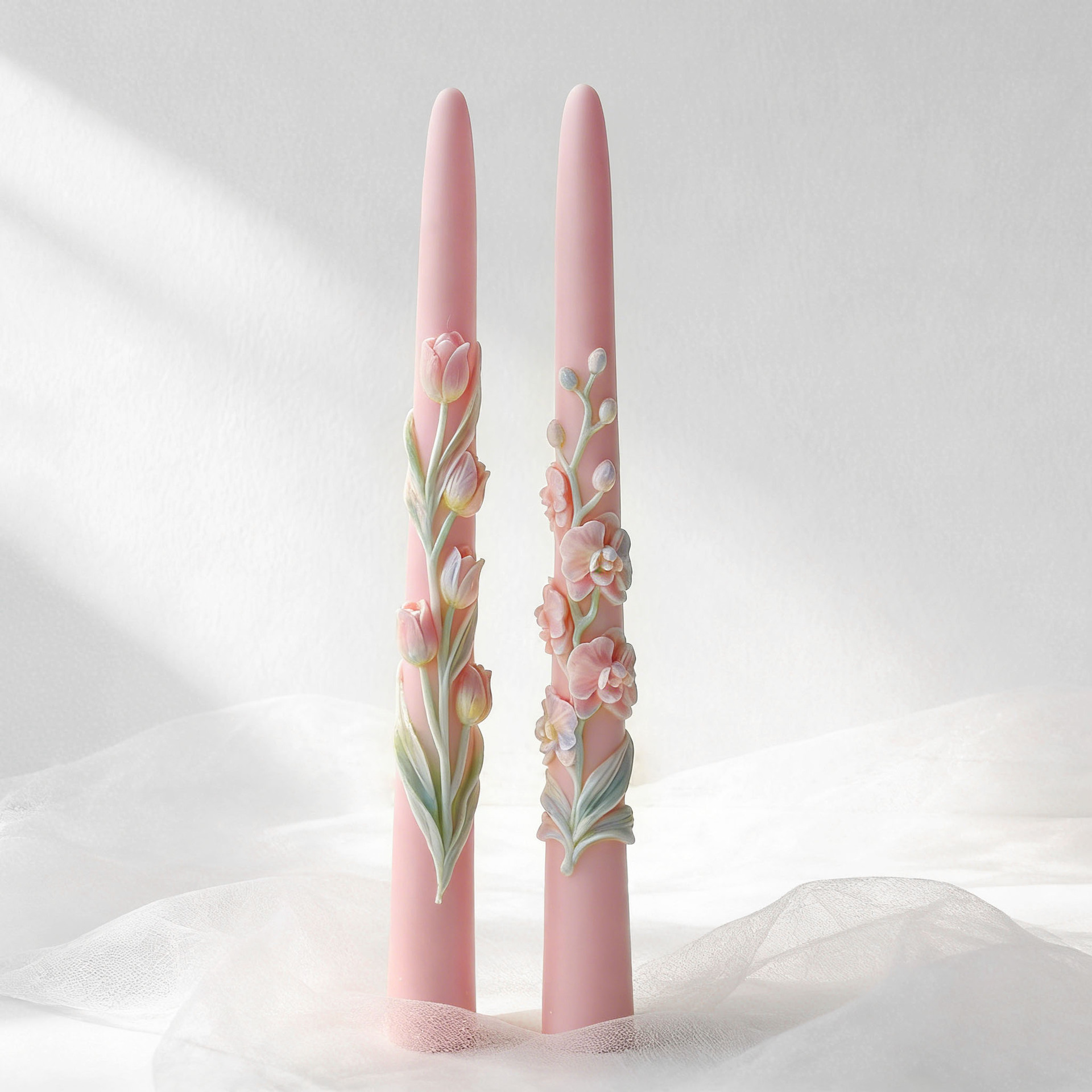 Long Pole Flower Taper Candle  - Soy Wax Pillar Blend recension och pris