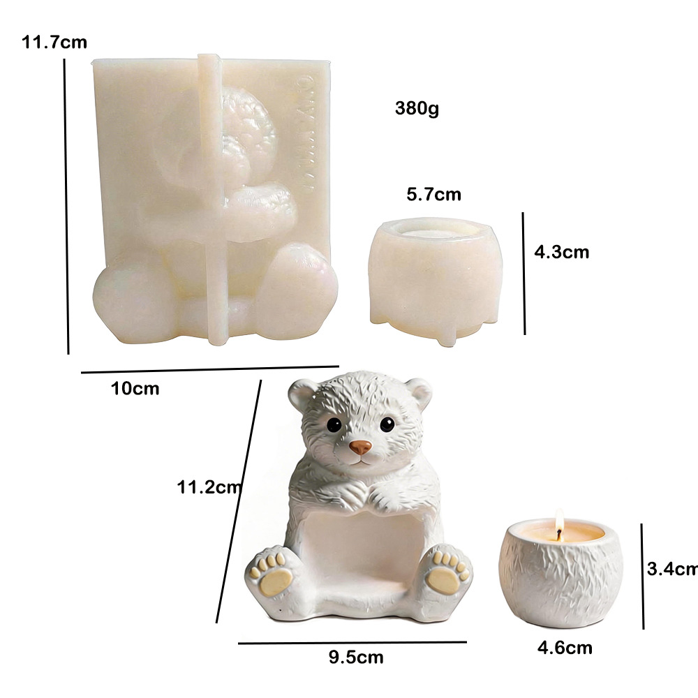 Bear Plaster Decoration Mold S - Candle Making Workshops recension och pris