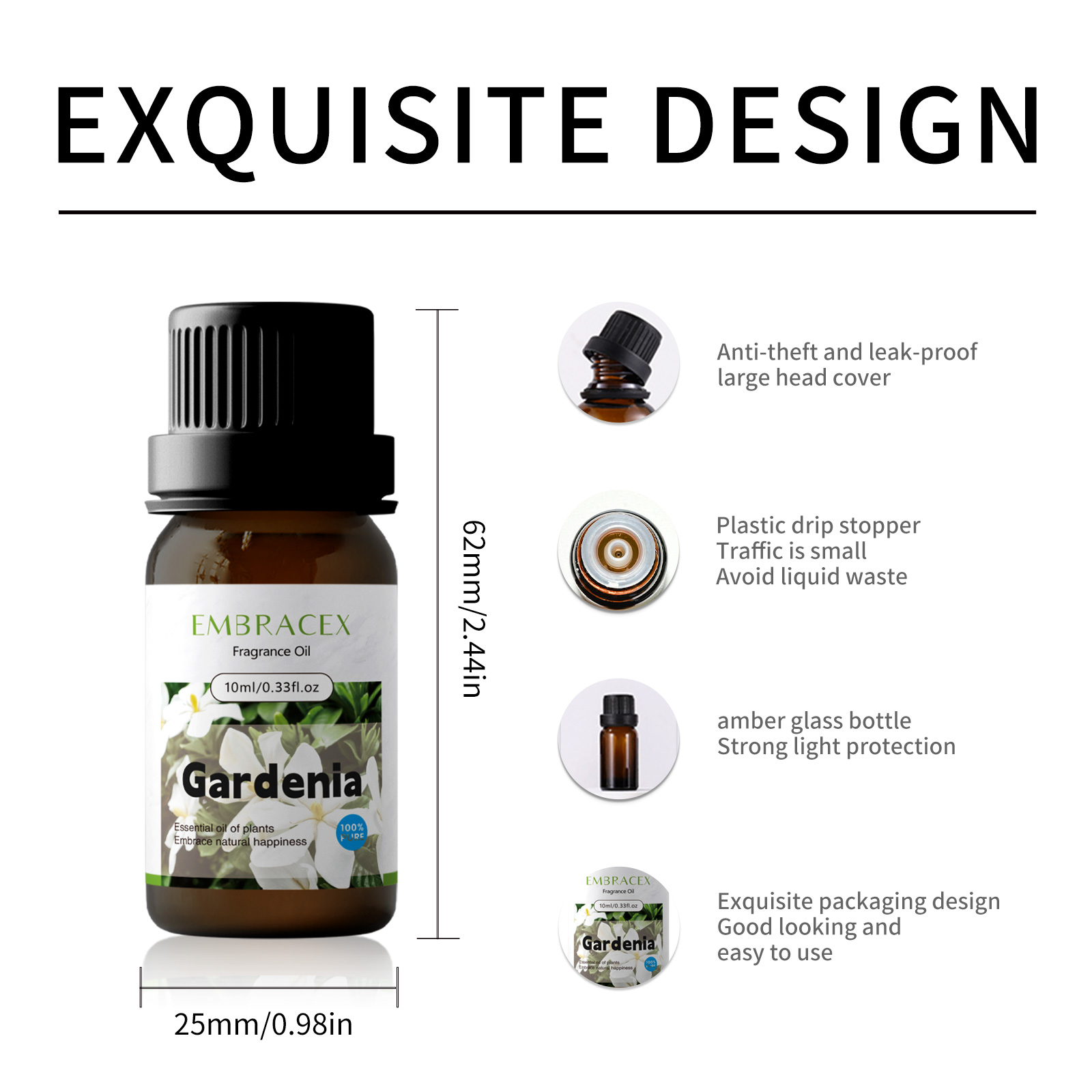 10ml Gardenia Essential Oil Ma - Candle Making Oil Scents recension och pris