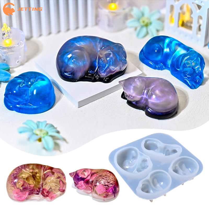 1PCS Sleeping Cat Dog Ornament - Candle Mold Silicone recension och pris