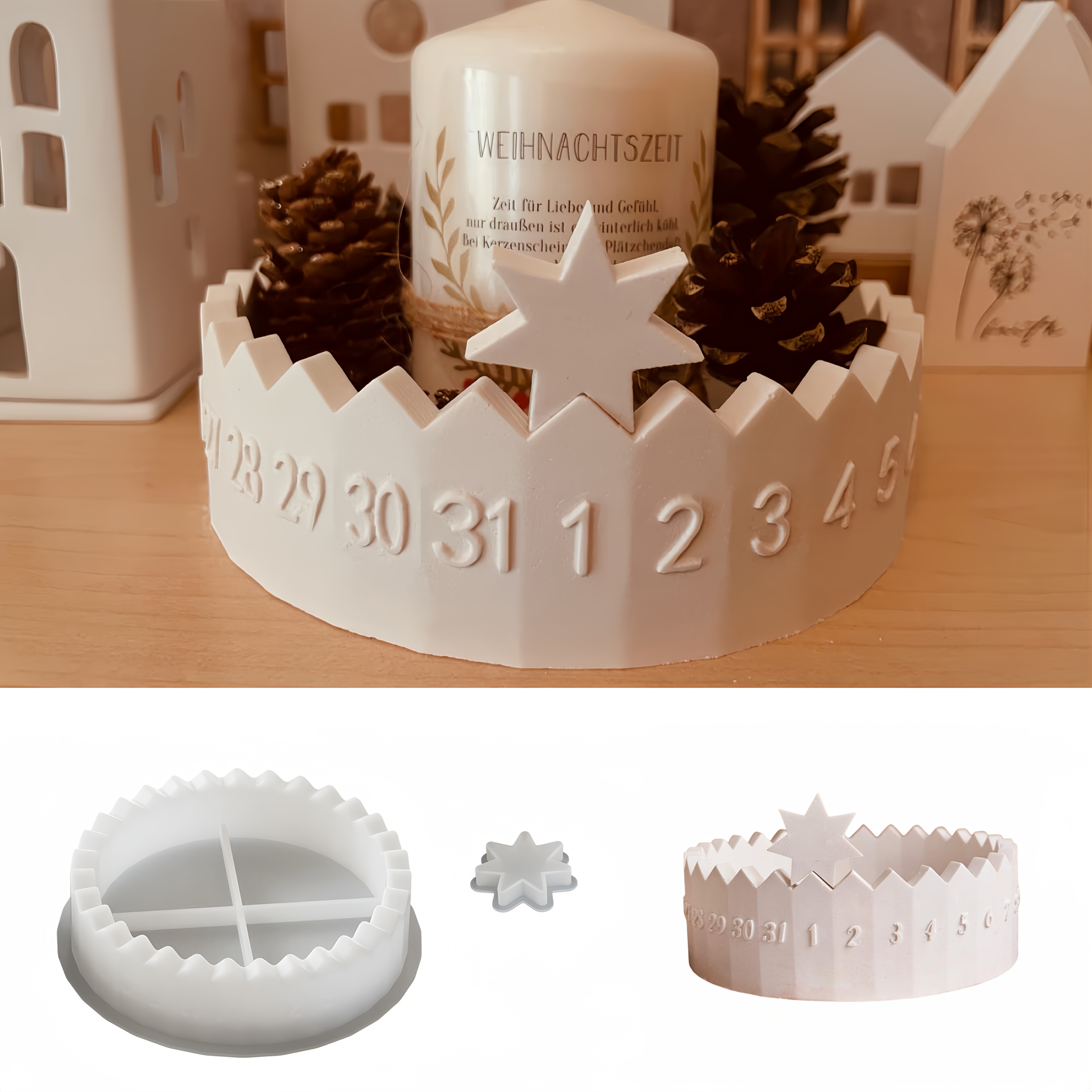 1 set Advent Calendar Silicone - Candle Mold Silicone recension och pris