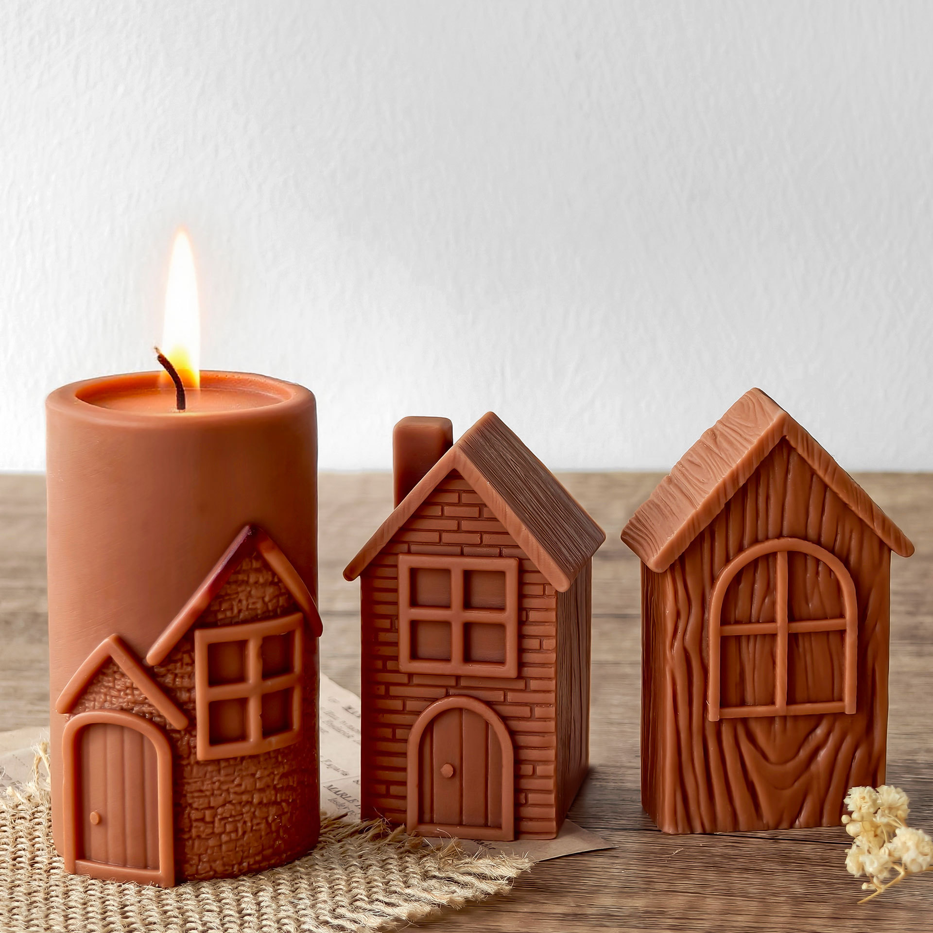 DIY Chimney House Silicone Mol - Soy Wax Pillar Blend recension och pris
