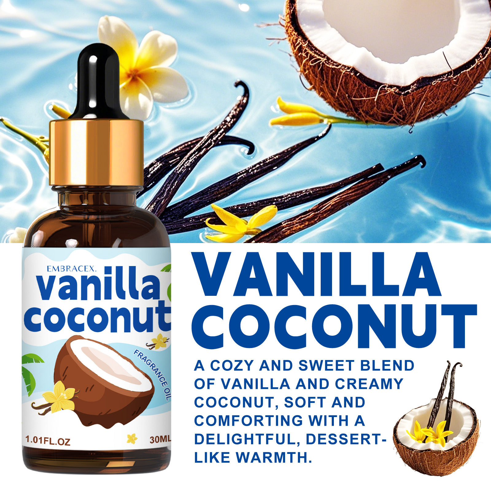 30ml Vanilla Coconut Essential - Candle Making Scents recension och pris