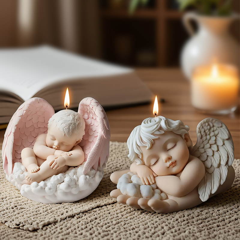 3D cute angel baby candle mold - Candle Making Thermometer recension och pris