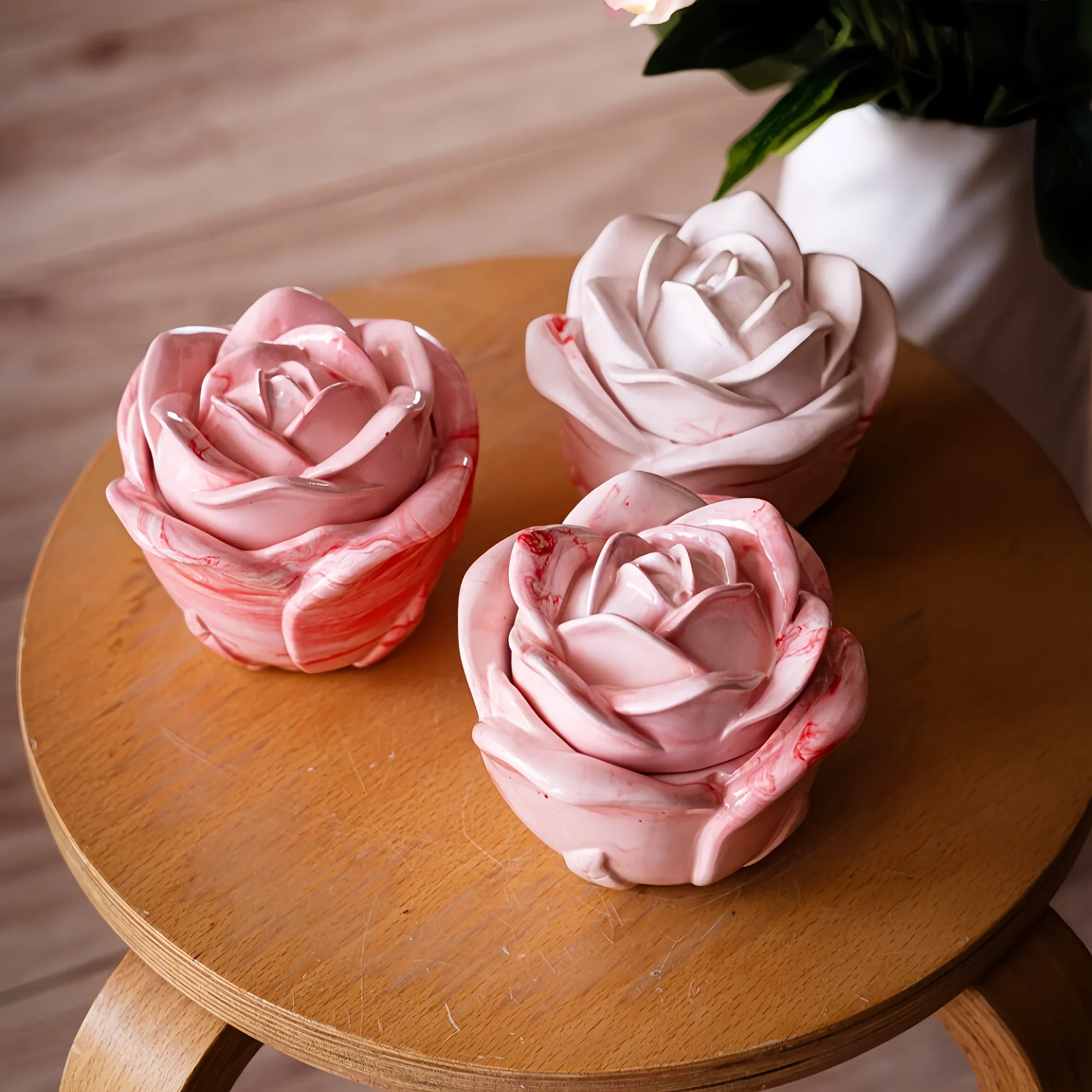 2-Piece Set Rose Shaped Silico - Candle Mold Silicone recension och pris