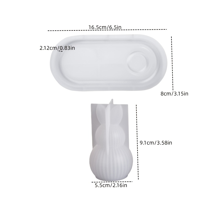 DIY Plaster Silicone Mold 2pcs - Candle Mold Silicone recension och pris