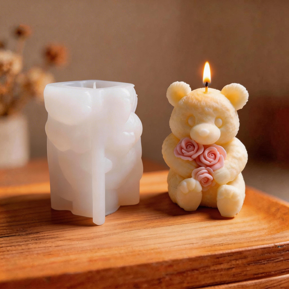 Teddy Bear Candle Mold Fluffy  - Candle Making Workshops recension och pris