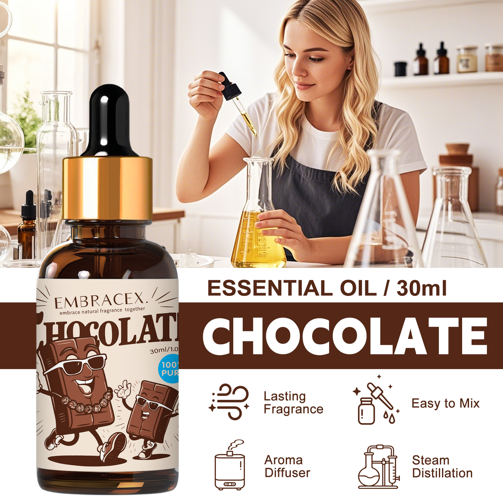 30mlChocolate Essential Oil  C - Candle Making Oil Scents recension och pris