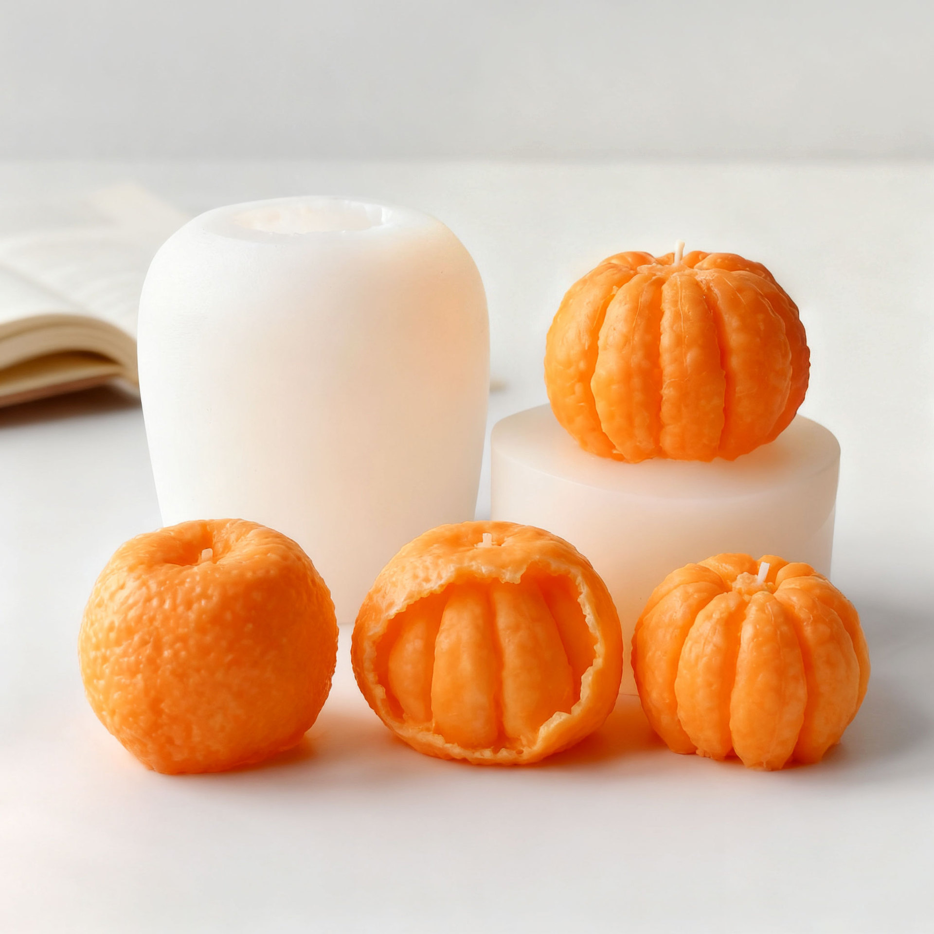 Fruit modeling silicone candle - Soy Wax Pillar Blend recension och pris