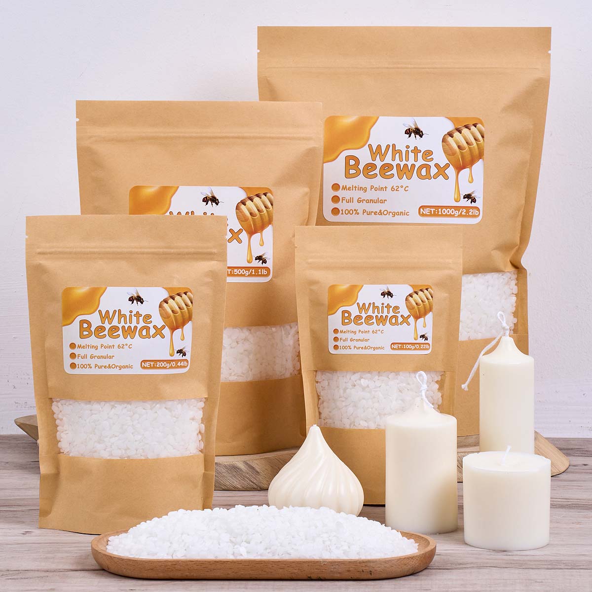 White Beeswax Pure Natural Gra - Candle Making Scents recension och pris