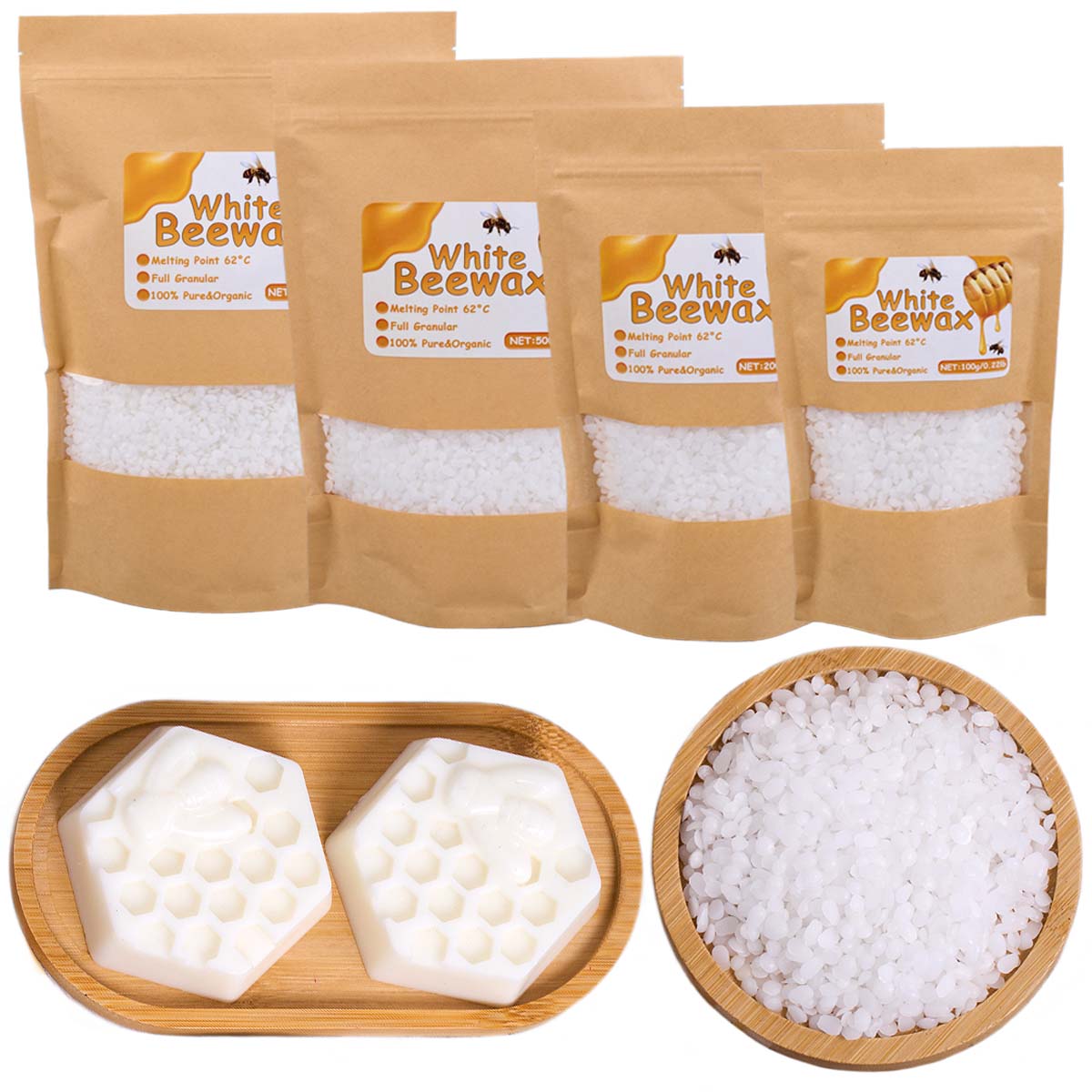 White Beeswax Pure Natural Gra - Candle Making Scents recension och pris