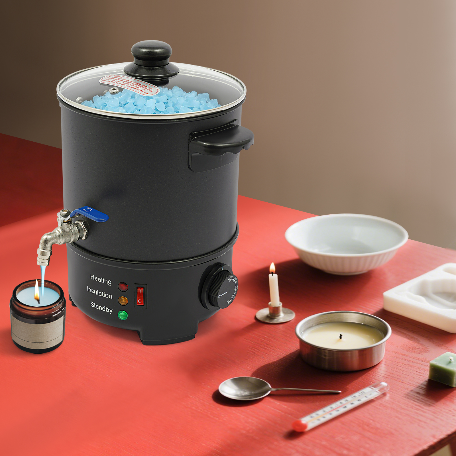 5L/1.32Gal Wax Melter, Temp Ad - Candle Making Workshops recension och pris