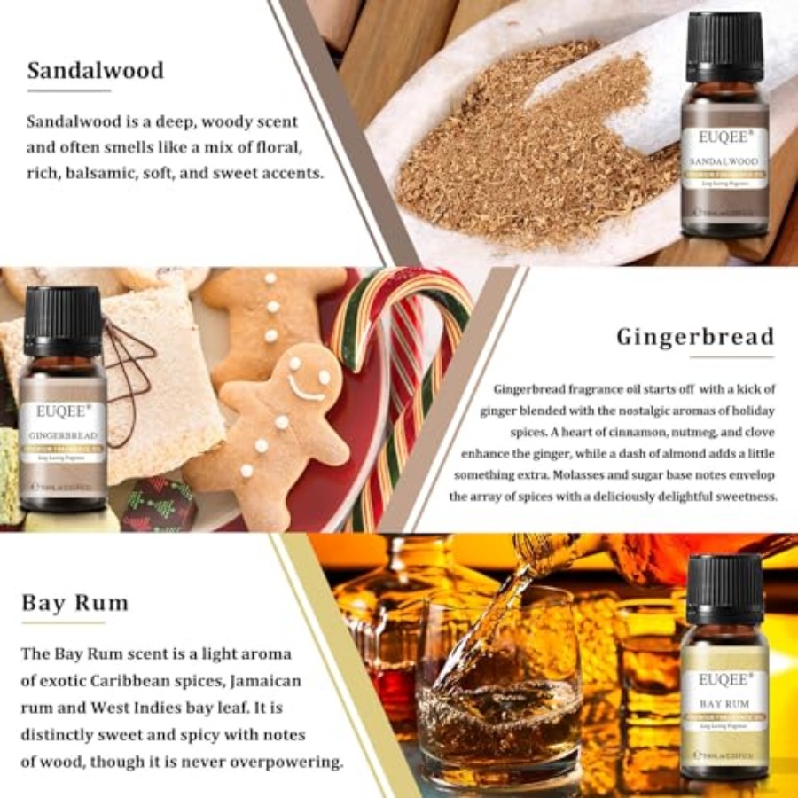 EUQEE 6PCS Spice Autumn Fragra - Candle Making Oil Scents recension och pris