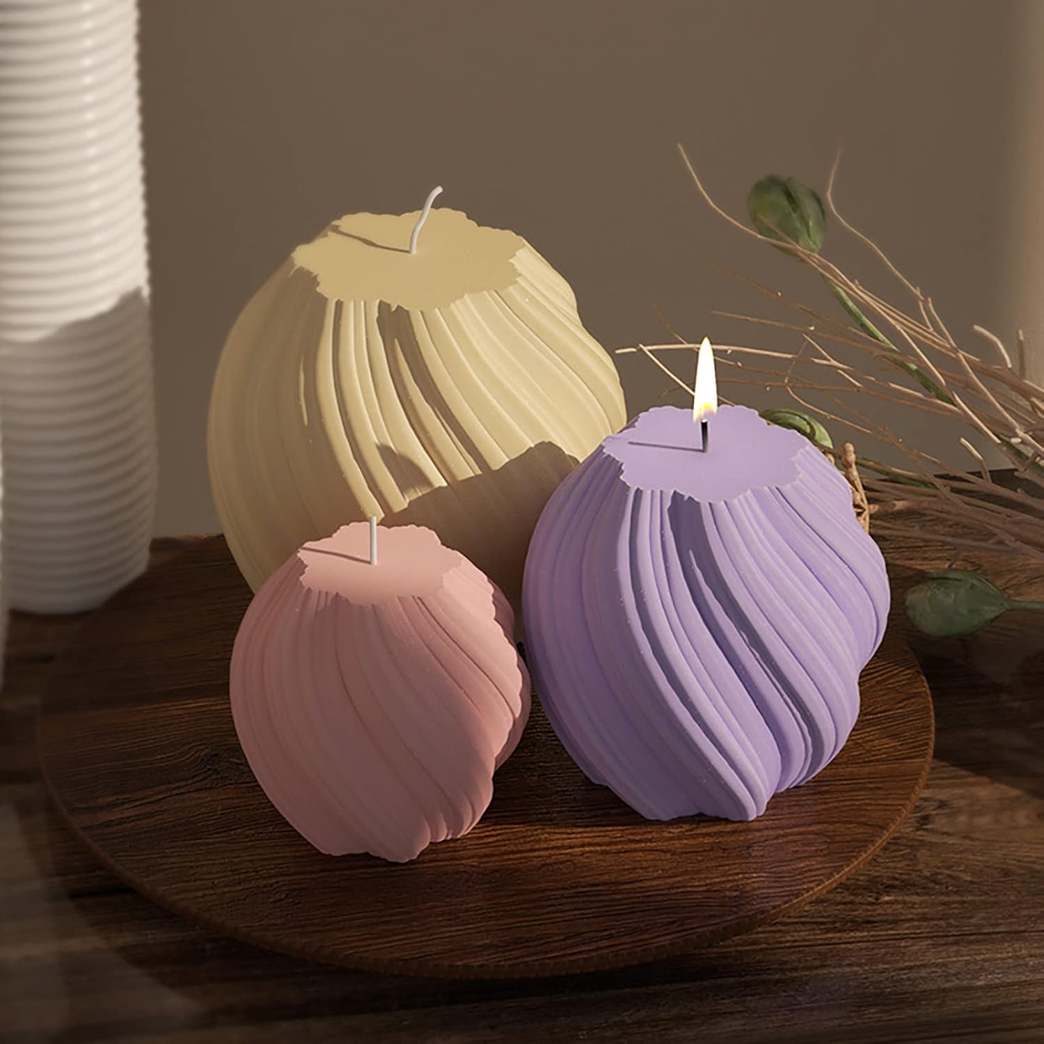 3 Pack Wave Candle Molds - Mul - Candle Mold Silicone recension och pris