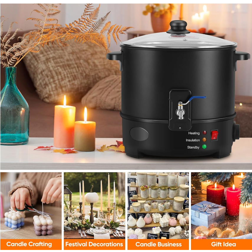 6L Small  Wax Melter Paraffin  - Candle Making Kits recension och pris