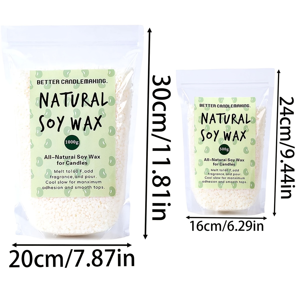 500g/1Kg Natural Soy Wax Parti - Soy Wax Pillar Blend recension och pris