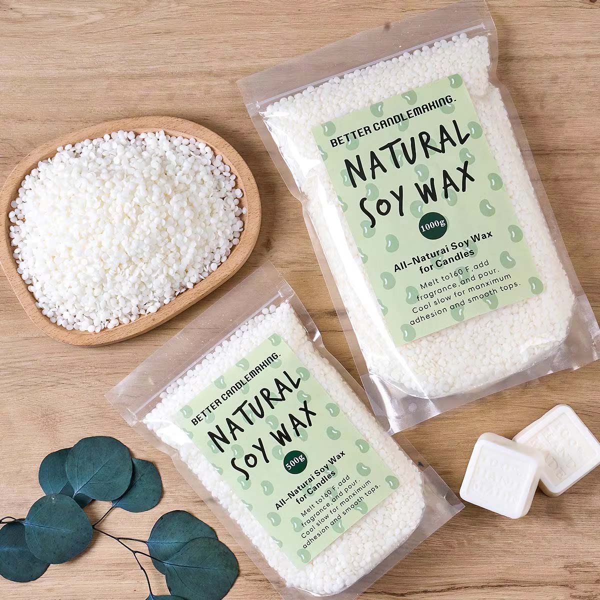 500g/1Kg Natural Soy Wax Parti - Soy Wax Pillar Blend recension och pris