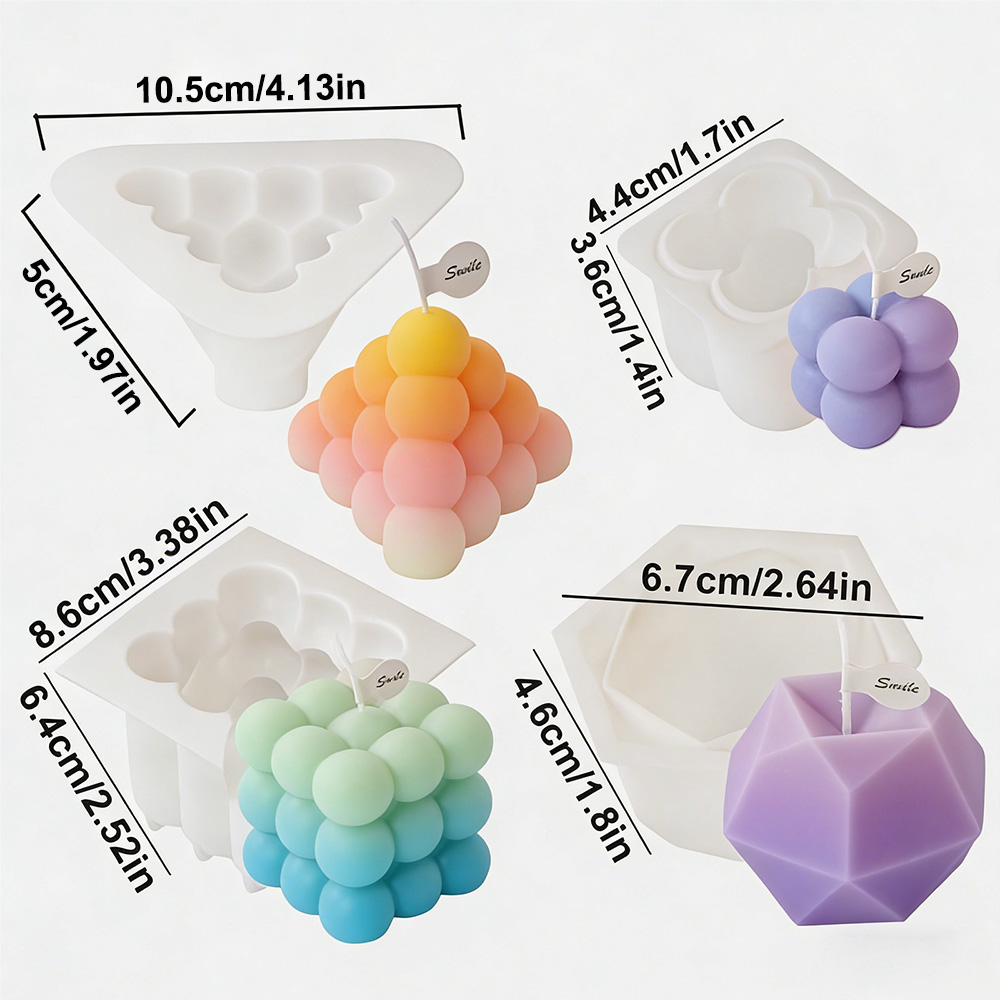 3D Bubble Cube Silicone Candle - Candle Making Kits recension och pris